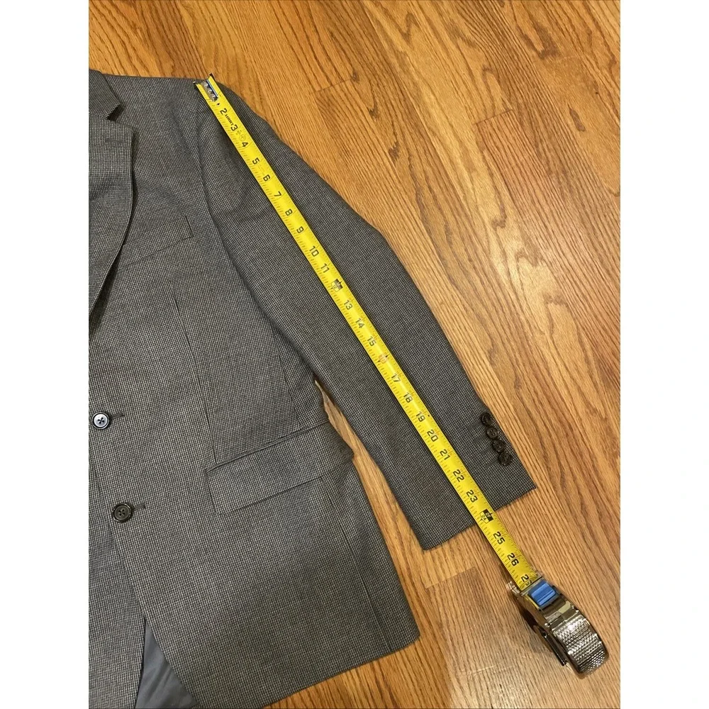 Ralph Ralph Lauren Men's Houndstooth Blazer Wool Stretch Gray Size 38R - Picture 8 of 8